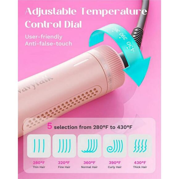 Wavytalk Airflow Style Curling Iron A499 Purple - Picture 2 of 5